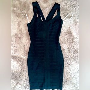 Black bandage mini dress